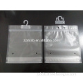 Transparent Matte Film & LDPE Ziplock Bottom Gusset Bag With Hanging Hook For Boxer Briefs Packaging